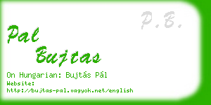 pal bujtas business card